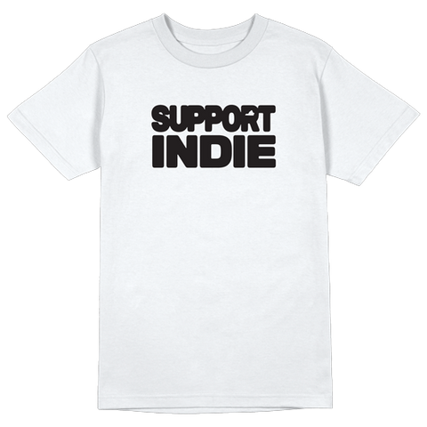WHITE SUPPORT INDIE TEE