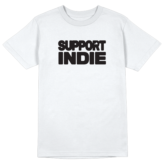 WHITE SUPPORT INDIE TEE