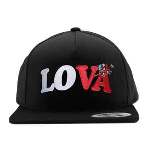 Seven Sharks Black LOVA 5-PANEL Snapback Hat